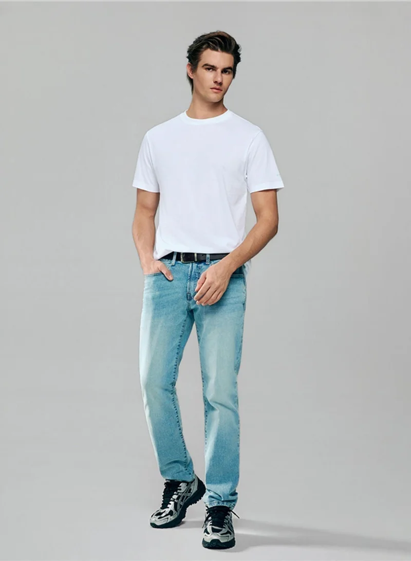 GIORDANO Men’s Slim Fit Cotton Crew Neck Tee