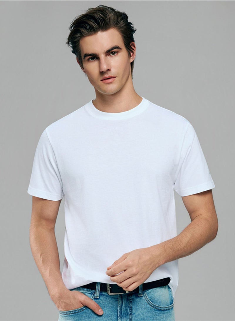 GIORDANO Men’s Slim Fit Cotton Crew Neck Tee - Image 1