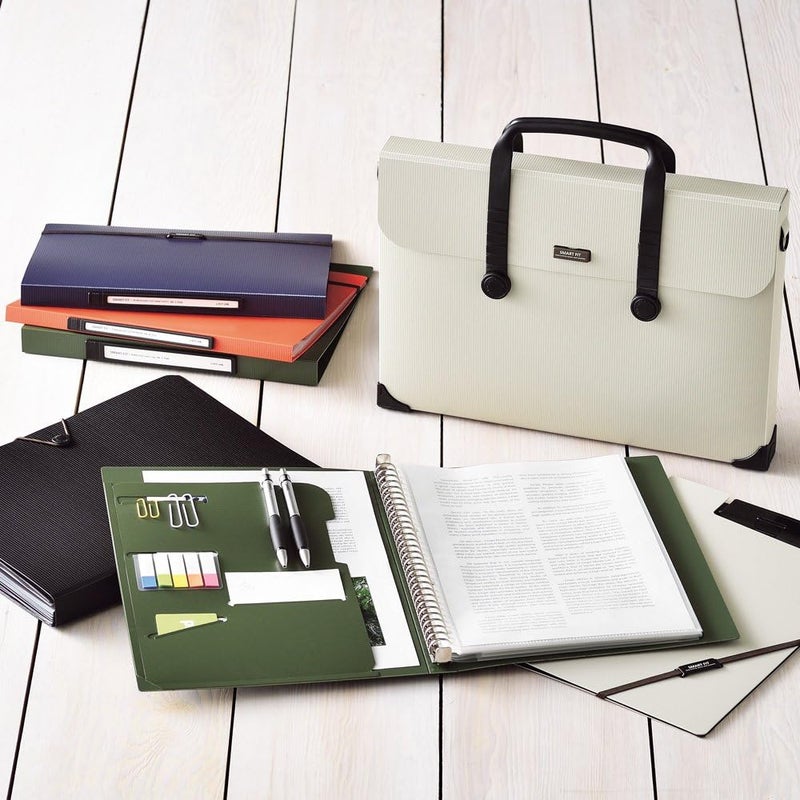 LIHITLAB F7560-22 Binder Clip File Multi-Function A4 Olive - Image 2