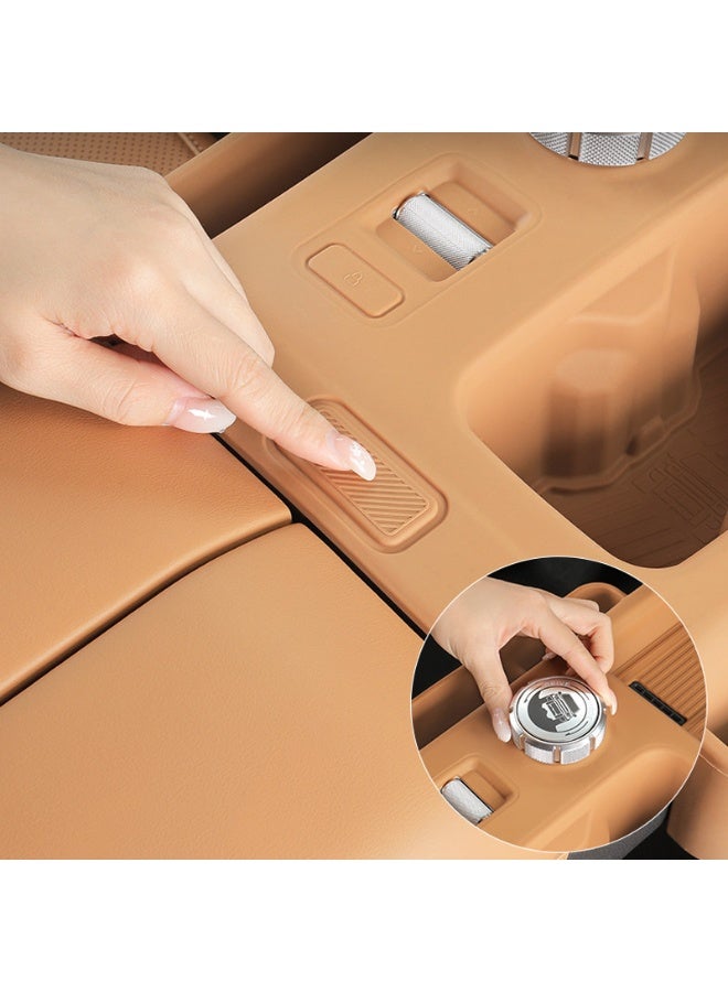 Full Coverage Silicone Anti-Slip Mat for Chery iCAUR V27, Center Console Storage Pad with Wireless Charging & Cup Holder, Custom Upgrade Accessories - Image 5