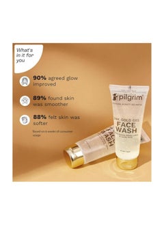 PILGRIM 24k Gold Gel Facewash with Korean White Lotus And Lactic Acid 80ml  Face wash for glowing skin  Reduce dark spot and improves skin texture  Removes dullness  For All Skin Types  - Image 3