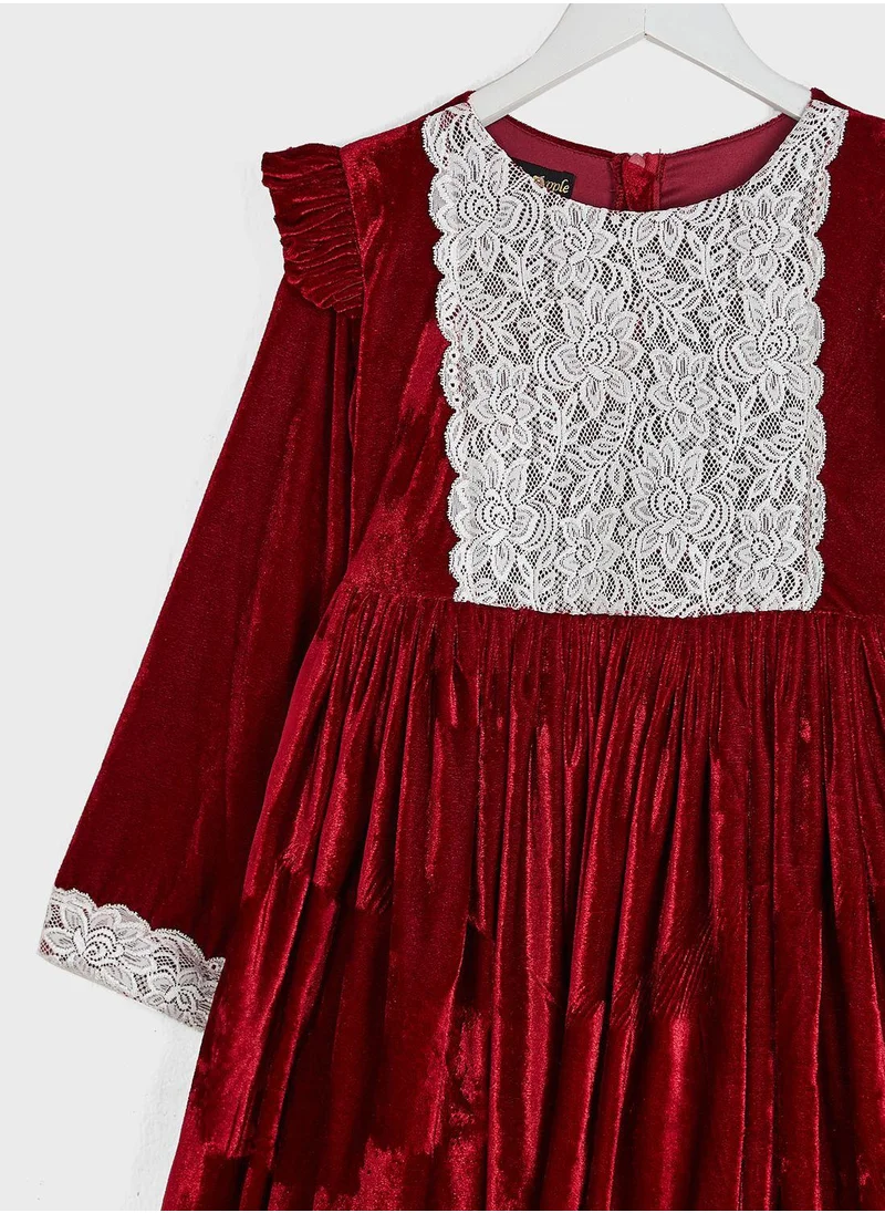 Little Golden Apple Little Full Sleeve Dress