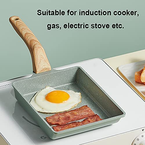 HARI® Nonstick Omelette Pan Japanese Tamagoyaki Egg Pan Rectangular Small Non Stick Frying Pan Blue 8” x 6” - Image 5