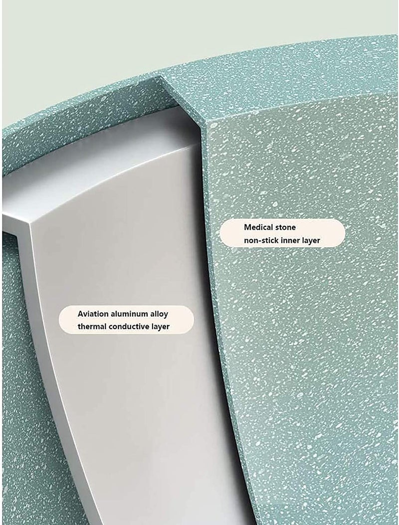 HARI® Nonstick Omelette Pan Japanese Tamagoyaki Egg Pan Rectangular Small Non Stick Frying Pan Blue 8” x 6” - Image 2