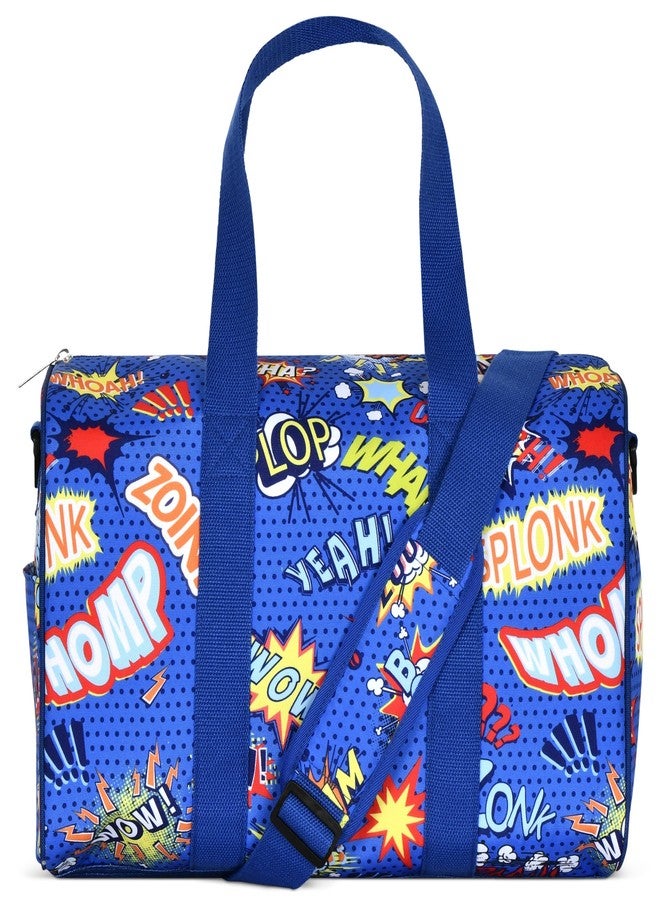 iscream 17" x 11" Duffle Bag with Sturdy Nylon Exterior for Sport and Travel with Adjustable Strap - Superhero - Image 1