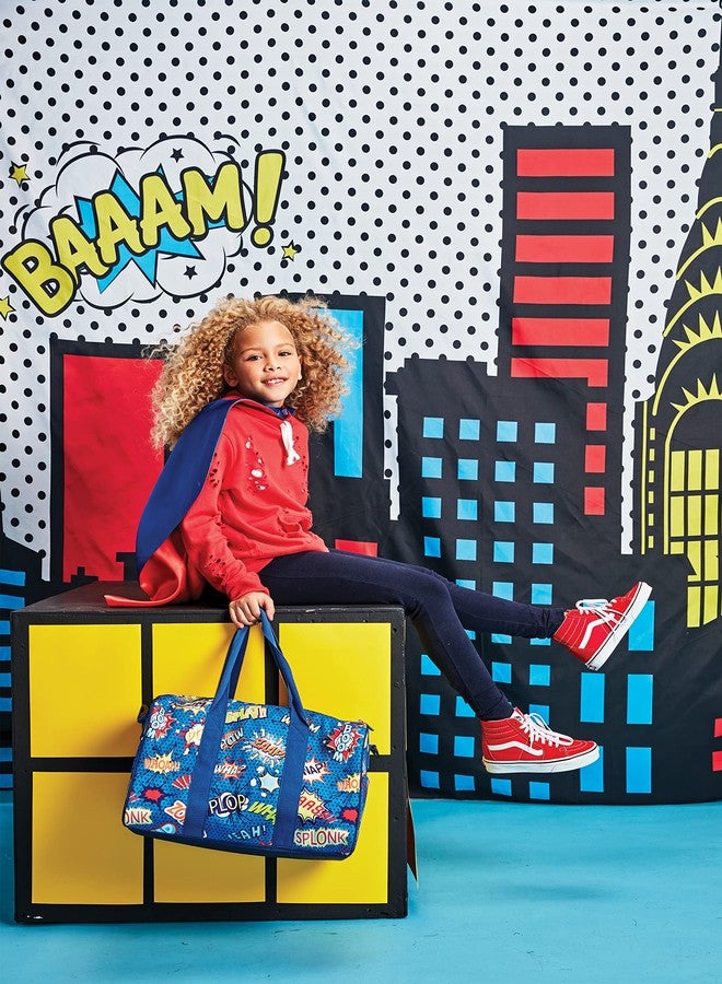 iscream 17" x 11" Duffle Bag with Sturdy Nylon Exterior for Sport and Travel with Adjustable Strap - Superhero - Image 2