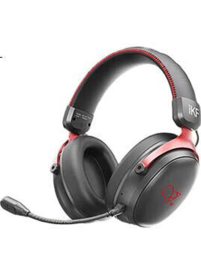 iKF V11 Pro7.1 Four-Mode Wireless Gaming Headset Headset 7.1 Surround Sound Wired E-Sports Special Fearless Contract Fps Game Sound Positioning Da Wa Black Red - Image 3