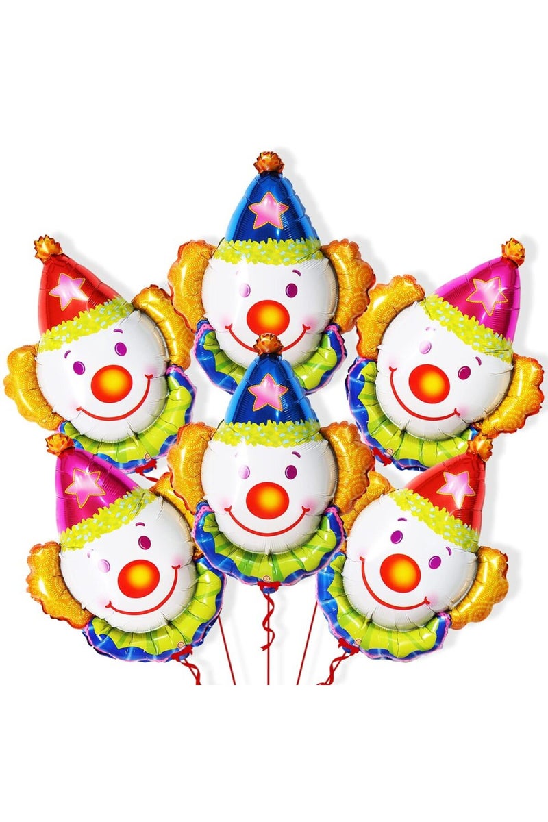 32inch 6pcs 32 inch Large Clown Balloons Set Circus Clown Decoration Birthday Entertainment Party Mo