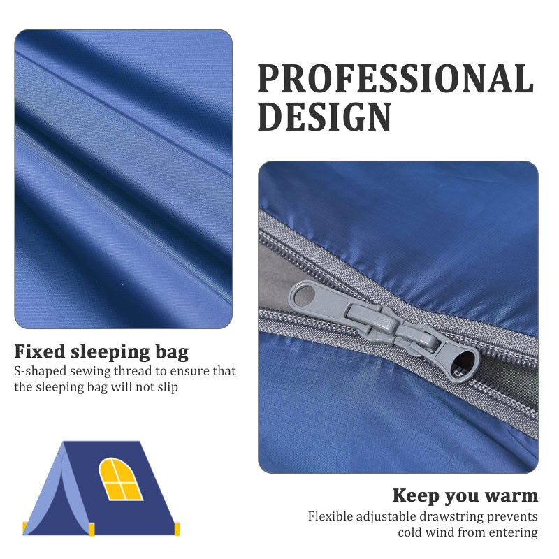 ECOOPRO Warm Weather Sleeping Bag - Portable, Waterproof, Compact Lightweight, Comfort with Compression Sack - Great for Outdoor Camping, Backpacking & Hiking-83 L x 30" W Fits Adults - Image 4