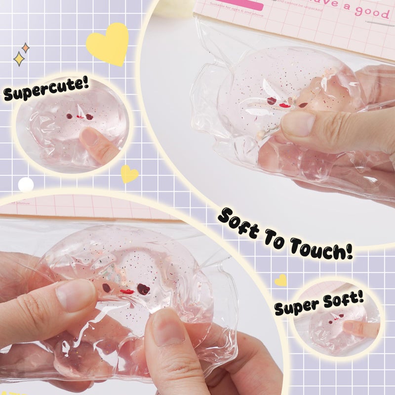 TiTiC Taba Squishy Toys Squeeze Toys Cat Paw Cute Kawaii Sticky Squishy Fidget Toys Silicone Squeeze Toy for Stress ReliefCute Soft ToysBest Gift for Anniversary Jellyfish - Image 5