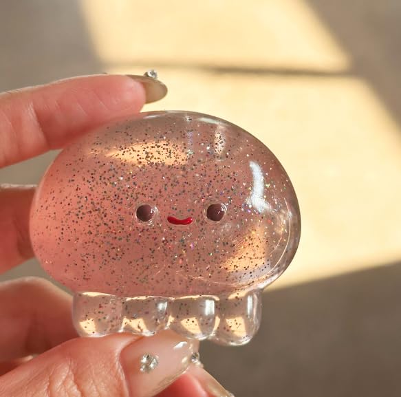 TiTiC Taba Squishy Toys Squeeze Toys Cat Paw Cute Kawaii Sticky Squishy Fidget Toys Silicone Squeeze Toy for Stress ReliefCute Soft ToysBest Gift for Anniversary Jellyfish - Image 1