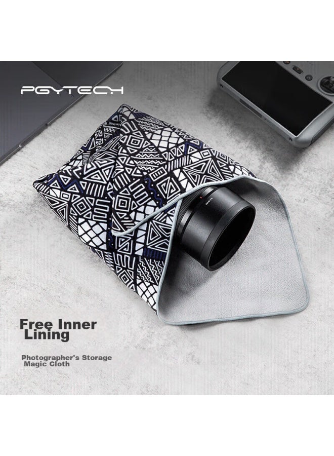 PGYTECH Pgytech Camera Folding Cloth, Magic Cloth, Mirrorless Camera Wrap, Camera Storage Cloth, Canon Nikon Fuji Lens Protection Bag, Portable Free Inner Liner Bag, Cartoon 45*45Cm, M Size - Image 2