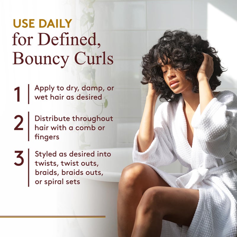 Okay Black Jamaican Castor Oil Moisture & Curling Hair Sorbet, White, 7.25 Oz - Image 5