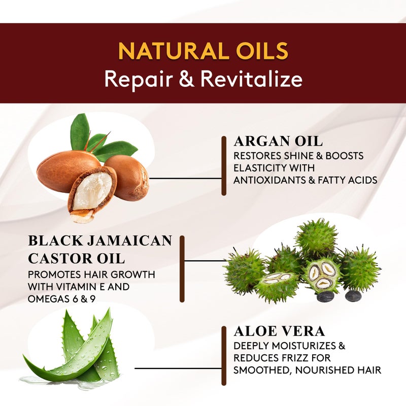 Okay Black Jamaican Castor Oil Moisture & Curling Hair Sorbet, White, 7.25 Oz - Image 4