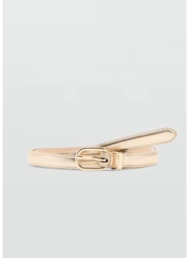 MANGO Buckle Metallic Belt