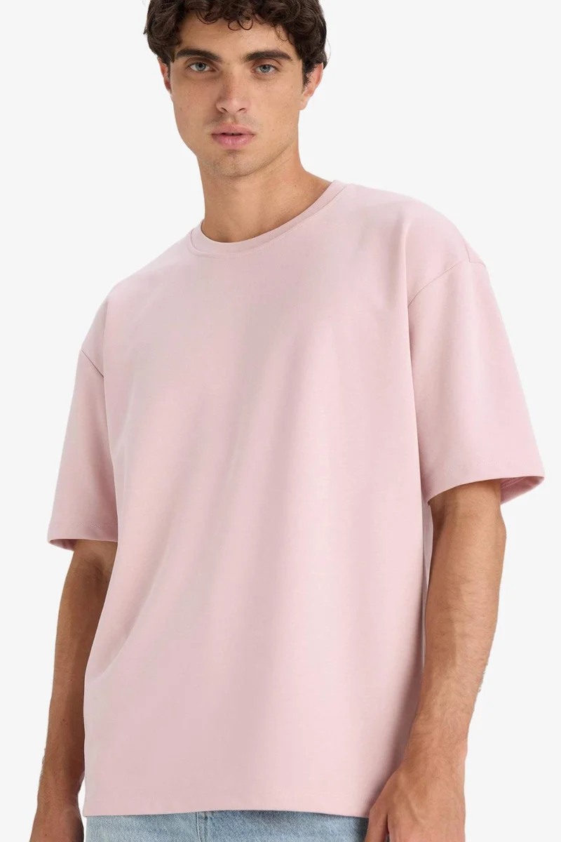 DeFacto Oversize Fit Non-Ironing Basic Heavy Fabric T-Shirt