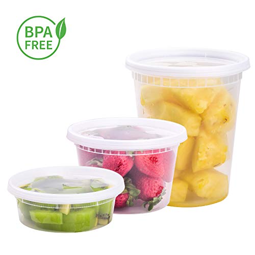 TashiBox [8 oz,16oz,32oz,48Sets,16Sets each size Plastic food storage containers with lids airtight,BPA Free,Microwave/Dishwasher/Freezer Safe - Image 3