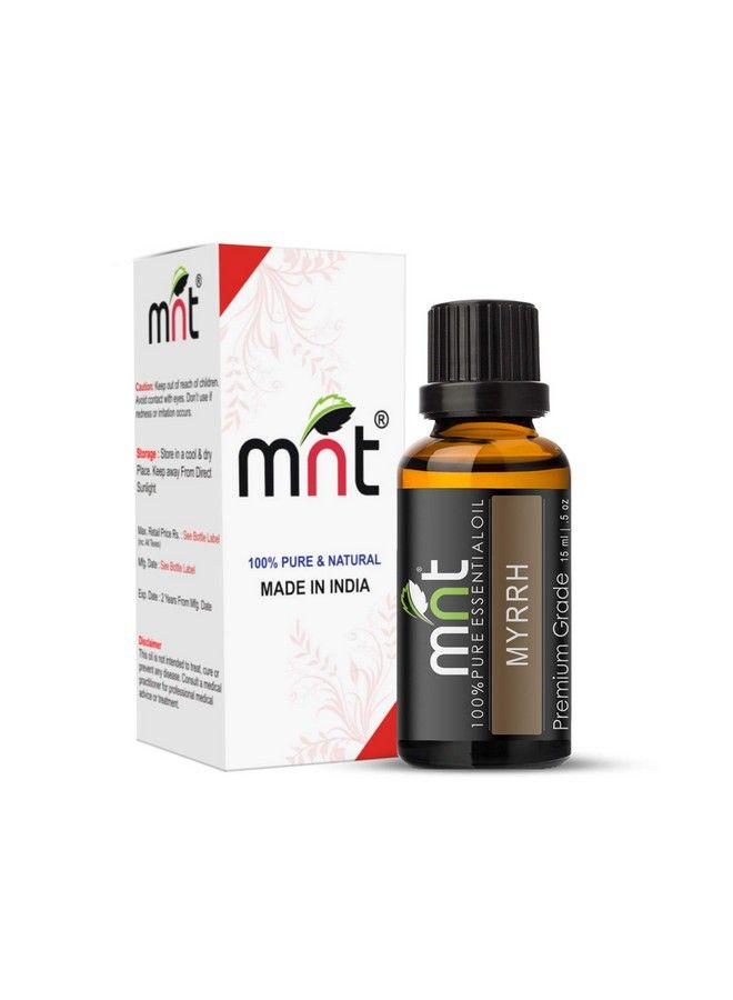 MNT Myrrh Essential Oil 100% Pure Natural & Undiluted Therapeutic Grade & Aromatherapy For Skin Care & Hair Care (15Ml) - Image 1