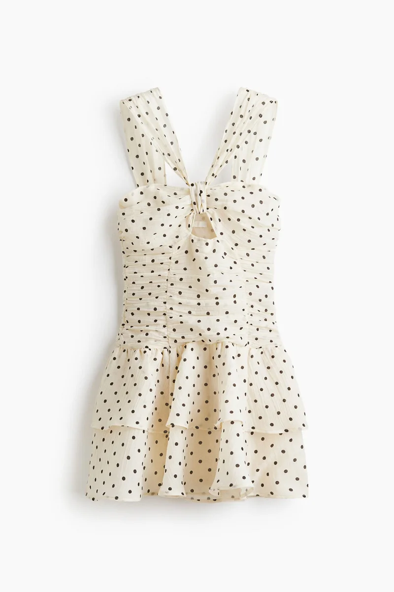 H&M  Flared-skirt ruched dress for Women | Best Price UAE