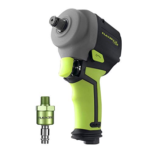 Flexzilla Pro Mini Impact Wrench, 1/2" Drive, with High Flow Ball Swivel Plug - AT1475FZ - Image 1