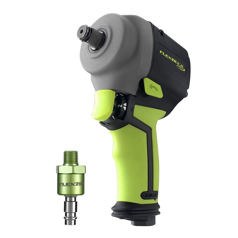 Flexzilla Pro Mini Impact Wrench, 1/2" Drive, with High Flow Ball Swivel Plug - AT1475FZ - Image 5