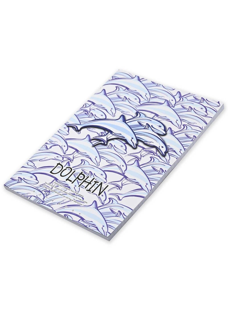 FIS 5 Pieces Soft Cover Notebook 96 Sheets A4 Dolphin Design - Image 3