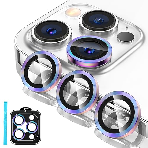 Tensea Camera Lens Protector Compatible for iPhone 17 Pro Max/17 Pro/15 Pro Max/15 Pro/16 Pro Max/16 Pro/14 Pro Max/14 Pro, Metal Tempered Glass Cover Camera Screen Protector Accessories,Case Friendly - Image 1