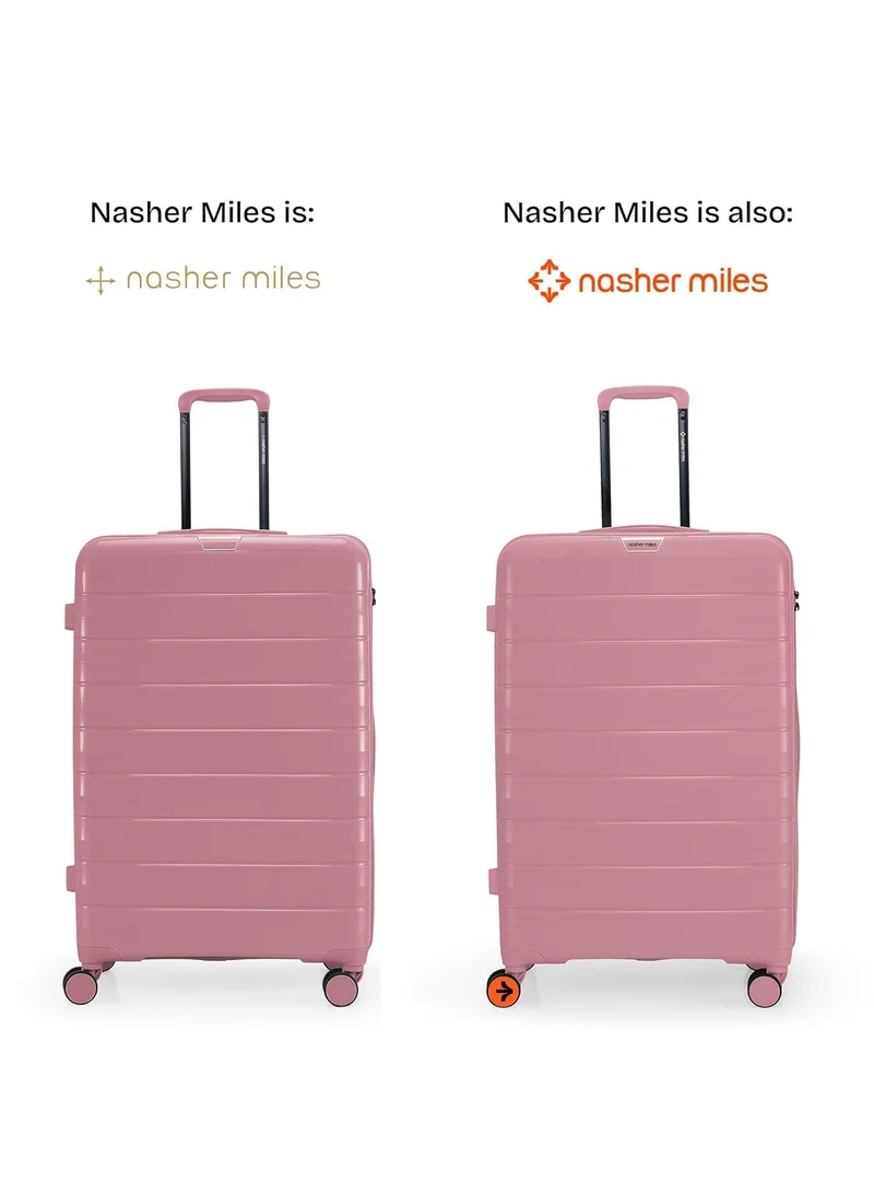 nasher miles Nasher Miles Vienna Hard-Sided Polypropylene Luggage Set of 2 Pink Trolley Bags (55 & 65 )