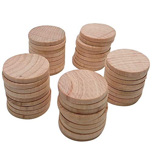 Axe Sickle 1.5 Inch Natural Wood Slices Unfinished Round Wood Coins for DIY Arts & Crafts Projects, 200 per Pack. - Image 3