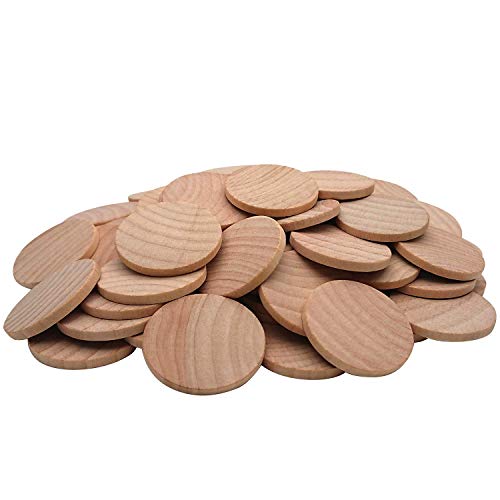 Axe Sickle 1.5 Inch Natural Wood Slices Unfinished Round Wood Coins for DIY Arts & Crafts Projects, 200 per Pack. - Image 2