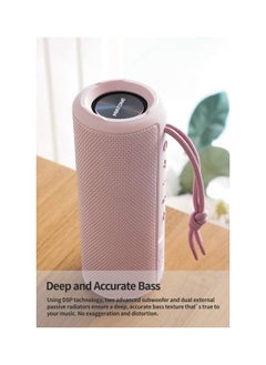 NIBEMINENT Portable Bluetooth Wireless Speaker Pink  - Image 2