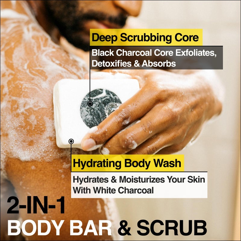 Lumin Men's Charcoal Body Soap - Premium Quality Bar Soap for Men - Natural, Nourishing and Cleansing - Best Soap for Men with Activated Charcoal - Ideal for All Skin Types - Image 3