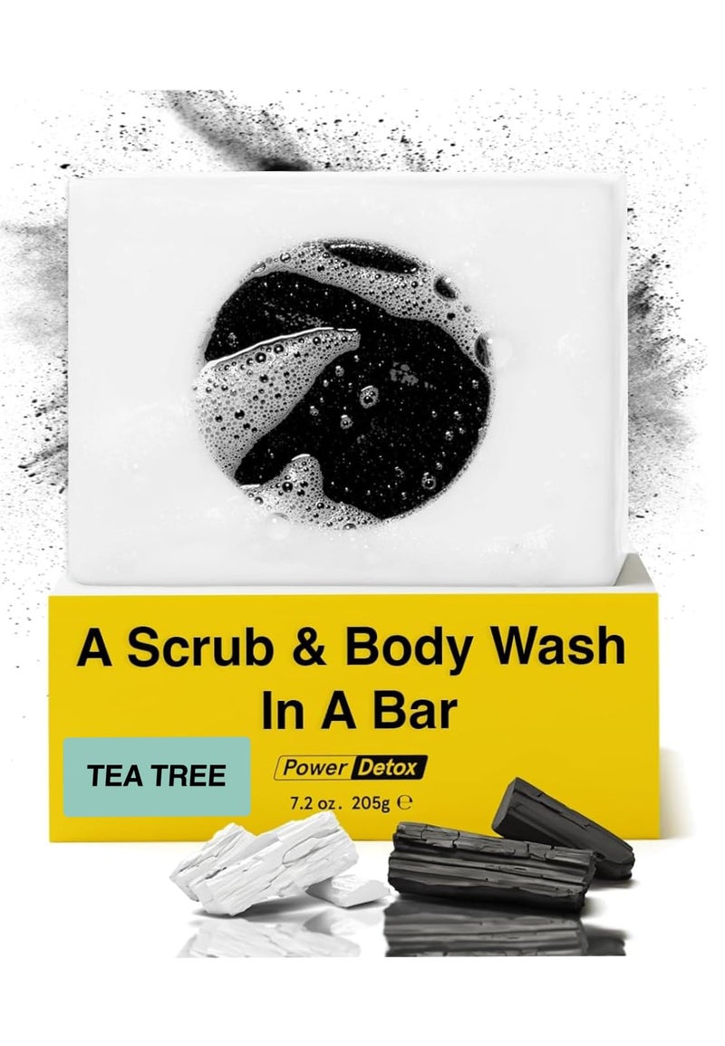 Lumin Men's Charcoal Body Soap - Premium Quality Bar Soap for Men - Natural, Nourishing and Cleansing - Best Soap for Men with Activated Charcoal - Ideal for All Skin Types - Image 1