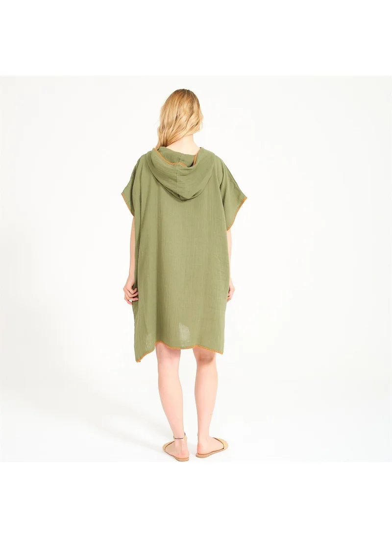Miespiga Unisex Muslin Hooded Surf Adult Poncho