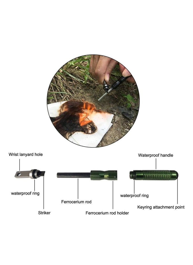 Excefore 3 Pcs Compact Fire Starter Sticks with Scraper Striker Fire Steel Strikes Survival Flint Fire Steel Spark Magnesium Rod for EDC, Emergency Survival Kits, Camping, Hiking, Bush-Craft  - Image 3