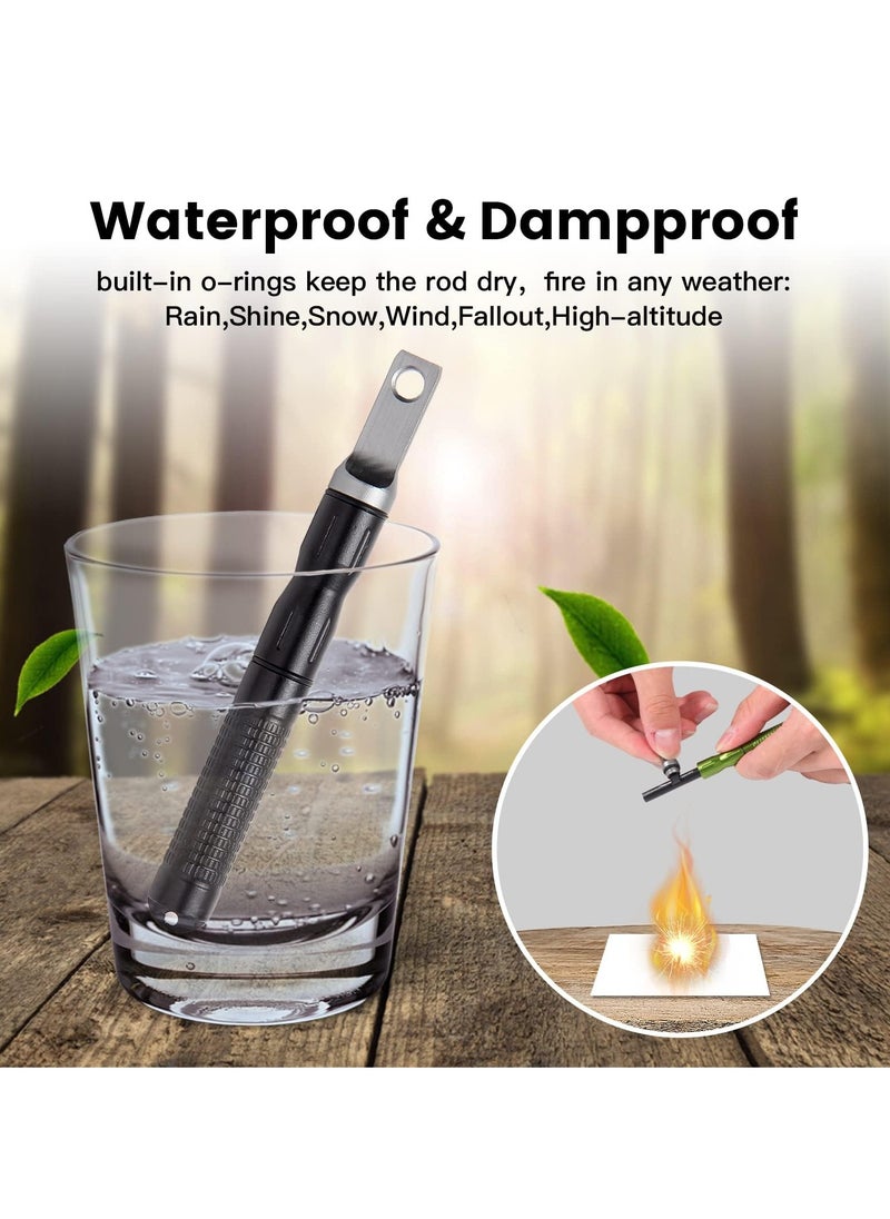 Excefore 3 Pcs Compact Fire Starter Sticks with Scraper Striker Fire Steel Strikes Survival Flint Fire Steel Spark Magnesium Rod for EDC, Emergency Survival Kits, Camping, Hiking, Bush-Craft  - Image 4