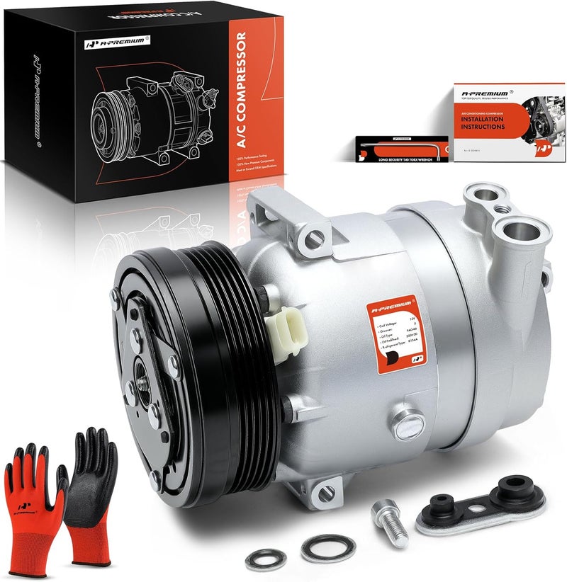 A-Premium AC Compressor with Clutch for Chevrolet and Pontiac - Image 1