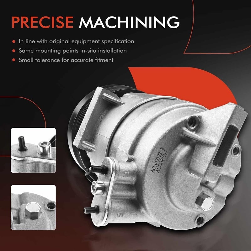 A-Premium AC Compressor with Clutch for Chevrolet and Pontiac - Image 5