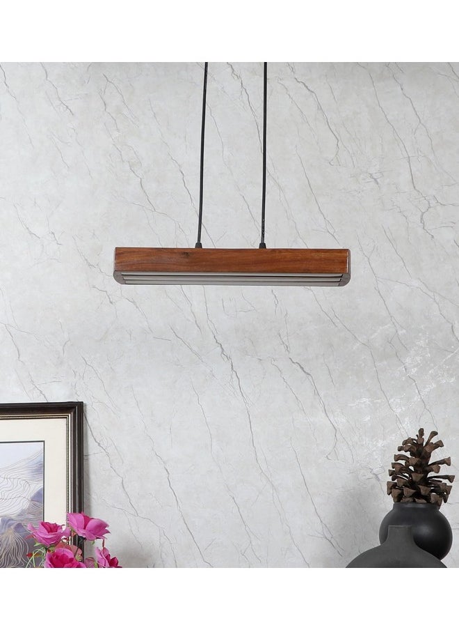 Green House Green House Handmade Sheesham Wood Hanging Pendant Ceiling Light | 27W Warm White LED | Luxurious Home Decor | Bedroom, Living Room, Dining Room, Kitchen, Hallway  - Image 5