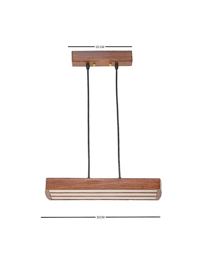 Green House Green House Handmade Sheesham Wood Hanging Pendant Ceiling Light | 27W Warm White LED | Luxurious Home Decor | Bedroom, Living Room, Dining Room, Kitchen, Hallway  - Image 3