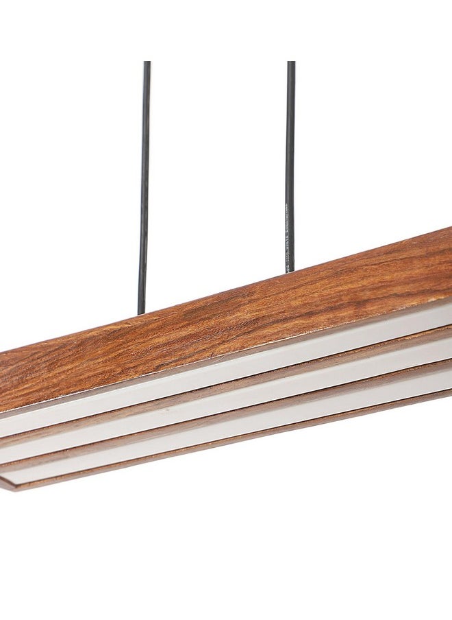 Green House Green House Handmade Sheesham Wood Hanging Pendant Ceiling Light | 27W Warm White LED | Luxurious Home Decor | Bedroom, Living Room, Dining Room, Kitchen, Hallway  - Image 4
