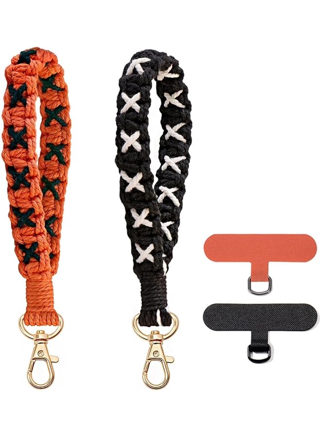 Green Tiger Phone Wrist Strap, Cell Phone Lanyard with Tether Tab, Smartphone Wristlet Bracelet Keychain with Universal Strap Holder Connector Patch - Image 1