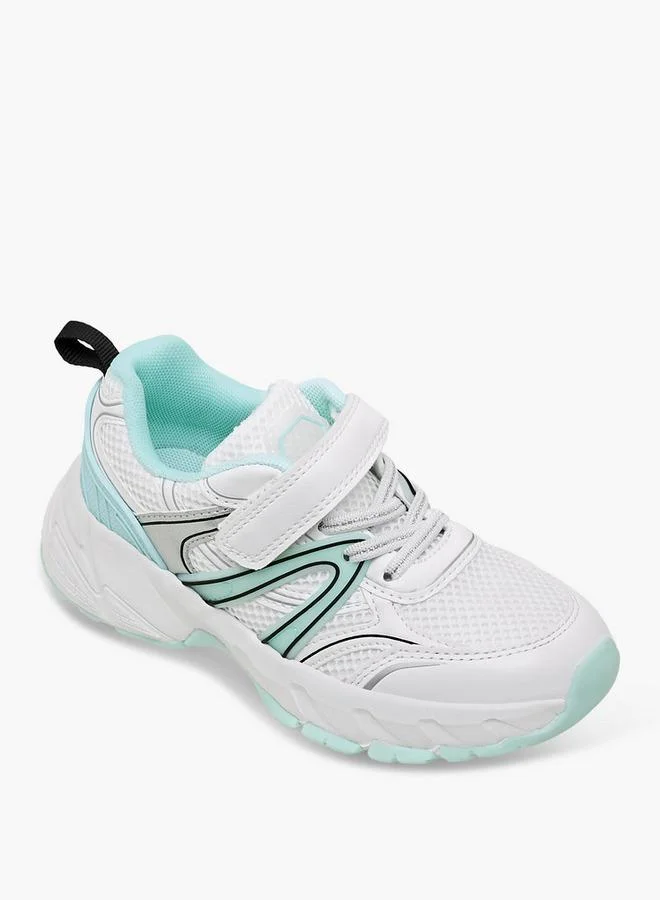 ليتل ميسي Girls Mesh Panelled Hook & Loop Sneakers