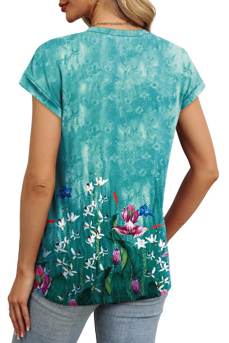 Alaroo St Patricks Day Shirt Women Short Sleeve Summer Fashion Basic Tops Comfy Print 15 XL - Image 4