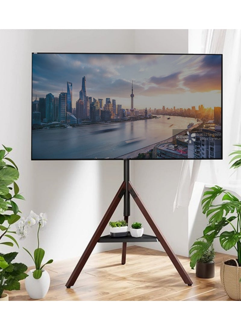 XiuWoo - Tripod Base Black,TV Stand,TV Mount with Adjustable Height and 180° Orientation,Fits 32-75 inch TV or Monitor,Suitable for Conference Rooms, Office Areas, Living Rooms, Dining Rooms, Bedrooms - Image 1