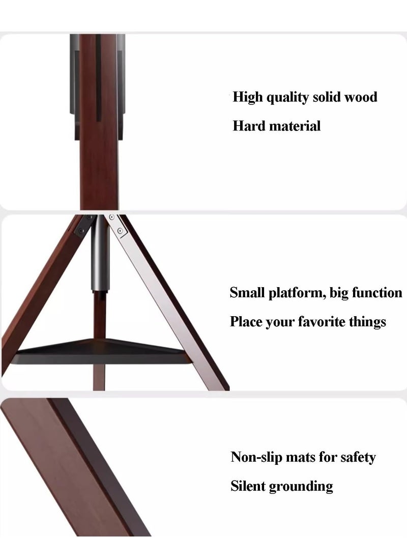 XiuWoo - Tripod Base Black,TV Stand,TV Mount with Adjustable Height and 180° Orientation,Fits 32-75 inch TV or Monitor,Suitable for Conference Rooms, Office Areas, Living Rooms, Dining Rooms, Bedrooms - Image 1