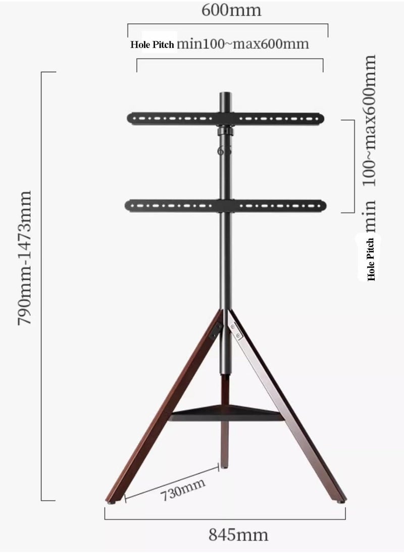 XiuWoo - Tripod Base Black,TV Stand,TV Mount with Adjustable Height and 180° Orientation,Fits 32-75 inch TV or Monitor,Suitable for Conference Rooms, Office Areas, Living Rooms, Dining Rooms, Bedrooms - Image 1