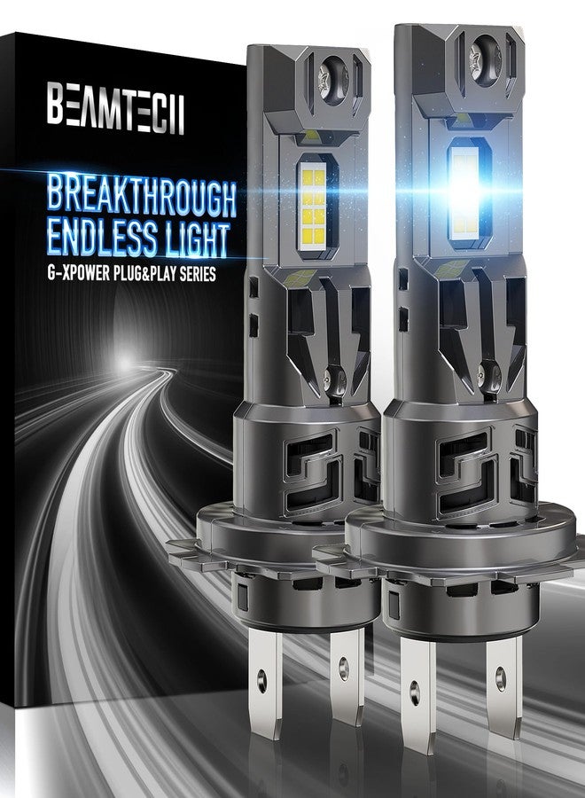 BEAMTECH مصابيح BEAMTECH H7، رقائق G-XPower، إضاءة ضباب بيضاء 6500K أكثر سطوعًا بنسبة 500%، سهلة التركيب والتشغيل، عدد 2 مصباح - Image 1