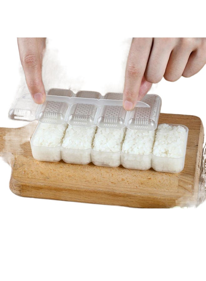 Warship Sushi Mold Five-link Sushi Tools Rice Group Porphyra Wrap Rice Mold Japanese Cuisine Hand-held Sushi-Specifications:Cost-effective 2 Sets Of Five-link Army Ship + Special Sushi Rice Shovel-Color:Default - Image 5