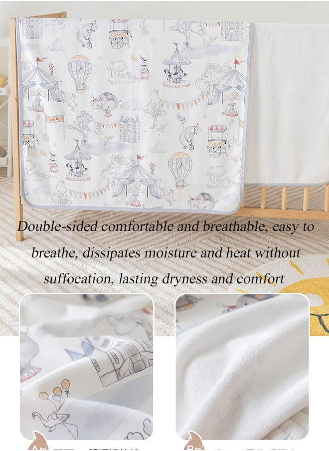 Vinnatsu Vinnatsu 100% Cotton Baby Swaddling Blanket with Pattern 50*70cm For Baby Stroller Safety Mat Crawling Chair Going Out Mat Baby Bed Adult Bed  - Image 2